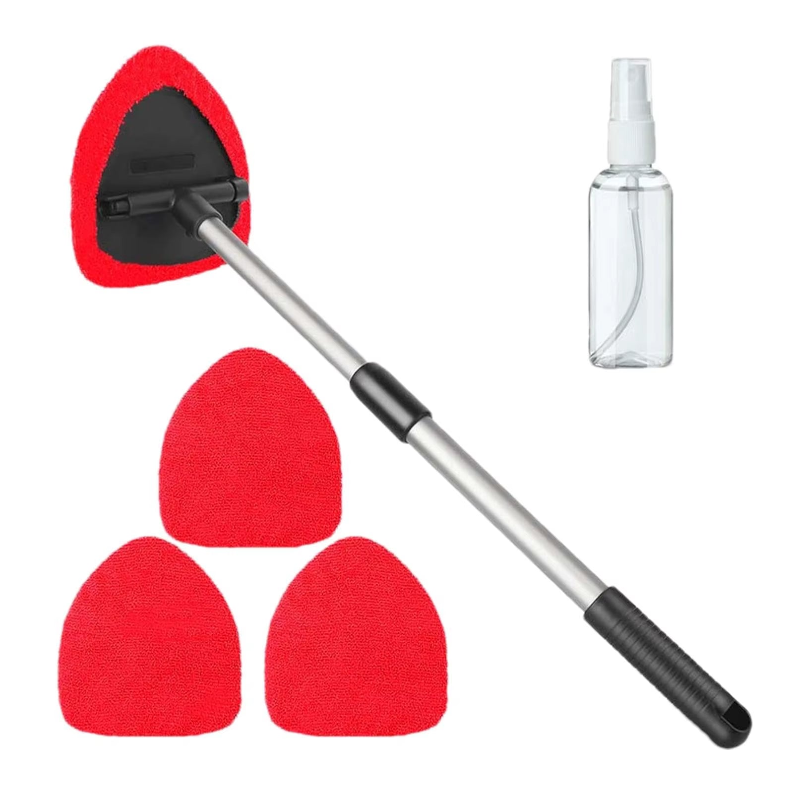 Car Windshield Cleaner Interior Long Handle Windscreen Cleaner Kit for Windows Mirrors Extendable Windshield Cleaning Tool