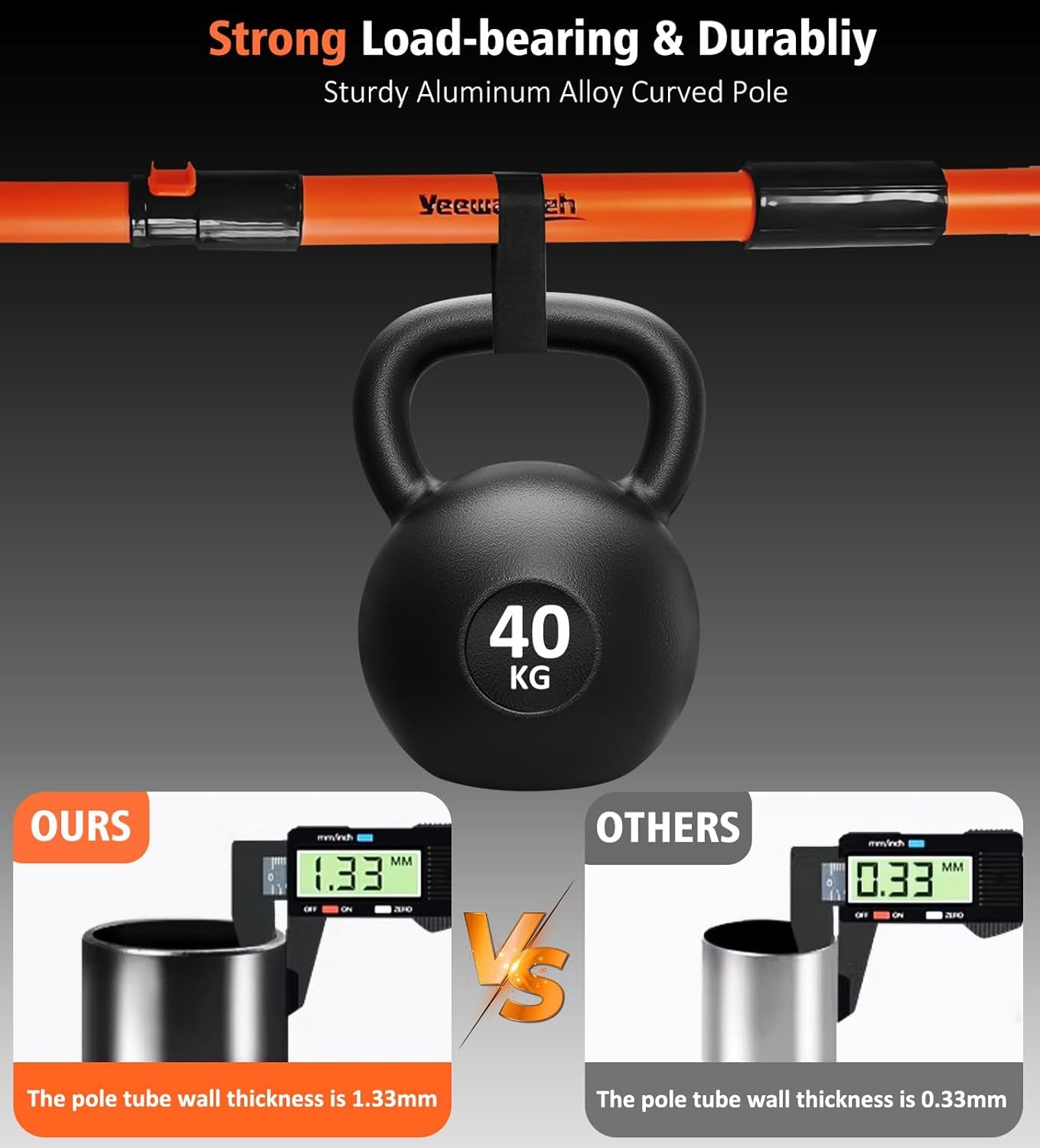 Car Wash Brush, 43" Extendable Car Wash Brush Mop with Long Handle, 15 Degree Curved Soft Car Cleaning Brush Kit with Extra Microfiber Brushes Head for Truck SUV Cleaning, Orange