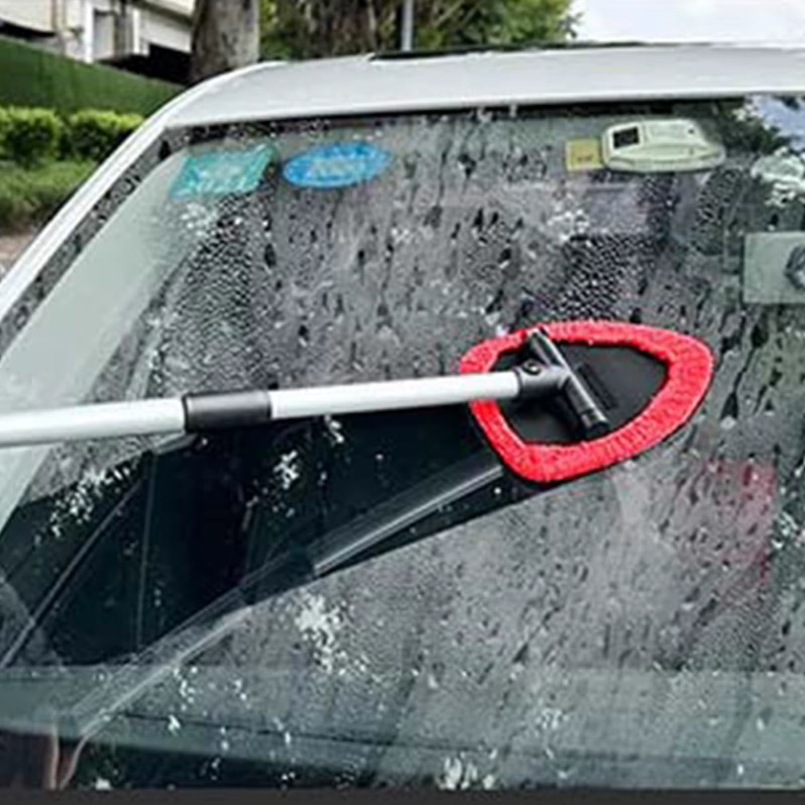 Car Windshield Cleaner Interior Long Handle Windscreen Cleaner Kit for Windows Mirrors Extendable Windshield Cleaning Tool